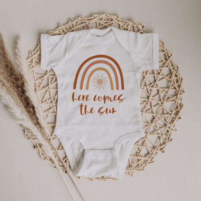 Body Para Bebé El arcoiris de TINLEY Boho Terracotta llega el sol (Subido por el creador)