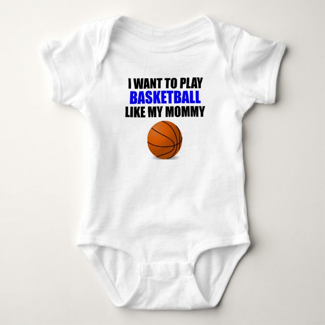 Body Para Bebé El baloncesto tiene gusto de mi mamá (Anverso)