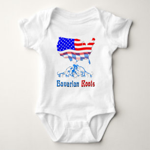Body Para Bebé El Bavarian americano arraiga la camiseta del bebé
