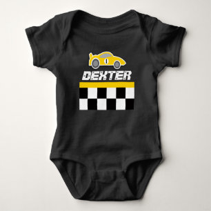 Body Para Bebé El bebé del nombre del coche del amarillo del