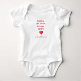 Body Para Bebé El bebé más lindo de la Tierra & Nombre, regalo de