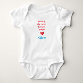 Body Para Bebé El bebé más lindo de la tierra & nombre, regalo de