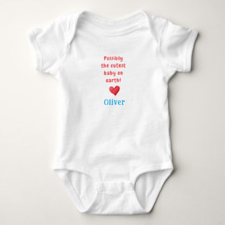 Body Para Bebé El bebé más lindo de la tierra & nombre, regalo de