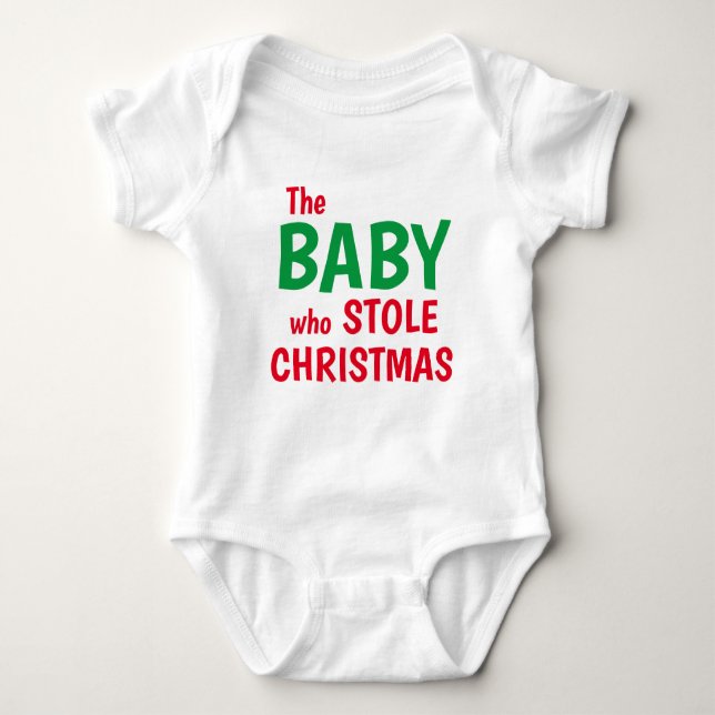 Body Para Bebé El bebé que robó a los Navidades Baby Bodysuit (Anverso)