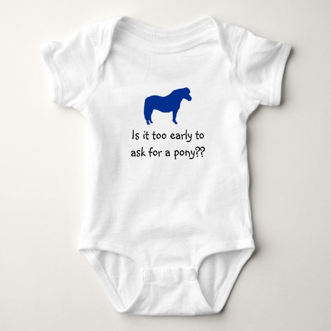 Body Para Bebé El bebé quiere el potro (Anverso)