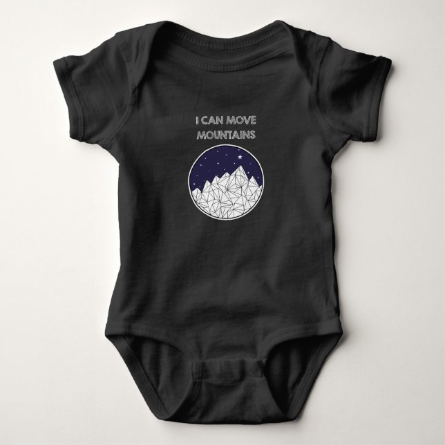 Body Para Bebé El blanco I puede mover las montañas (Anverso)