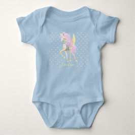 Body Para Bebé El Bodysuit presenta un bonito diseño de unicornio