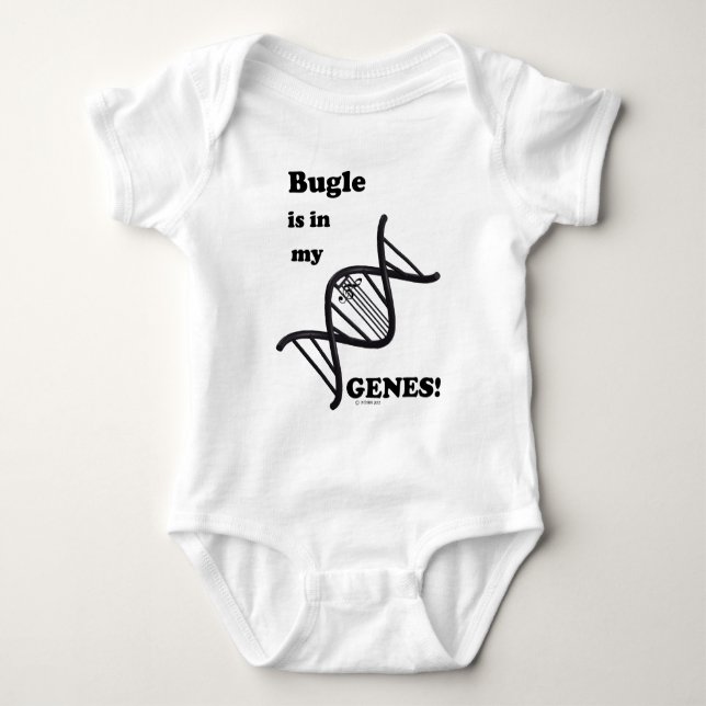 Body Para Bebé El bugle está en mis genes (Anverso)
