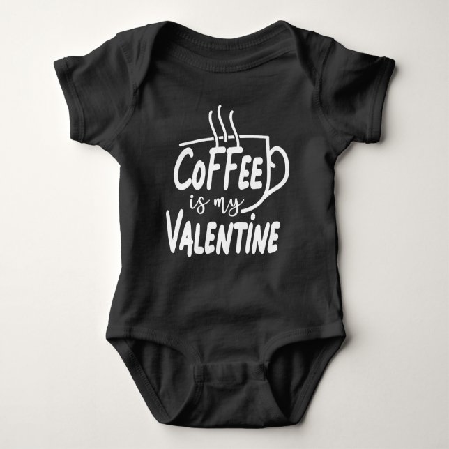Body Para Bebé El café es mi Valentine-60691 (Anverso)