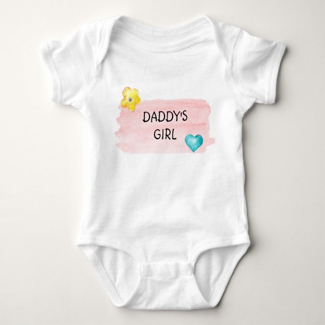 Body Para Bebé El Chica de papá Pastel una camiseta (Anverso)