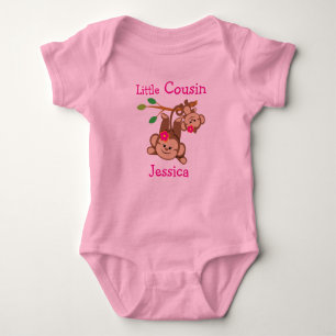 Body Para Bebé El chica personalizado Monkeys al pequeño primo