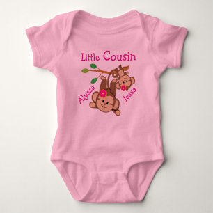 Body Para Bebé El chica personalizado Monkeys al pequeño primo