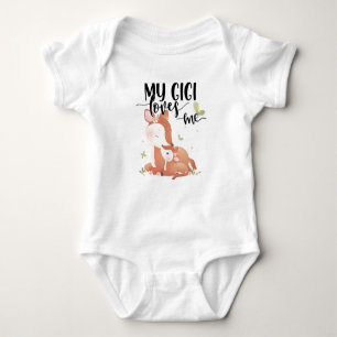 Body Para Bebé El ciervo de Woodland y el bebé Fawn me ama a mi G