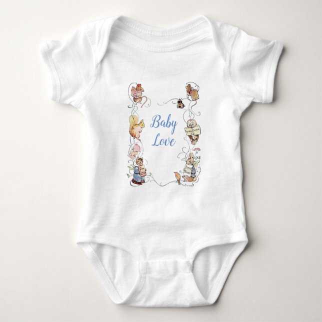 Body Para Bebé El clásico Baby Shower Peter the Rabbit (Anverso)