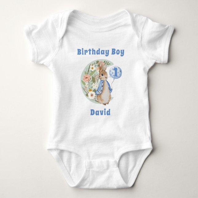 Body Para Bebé El clásico cumpleaños de Peter the Rabbit (Anverso)