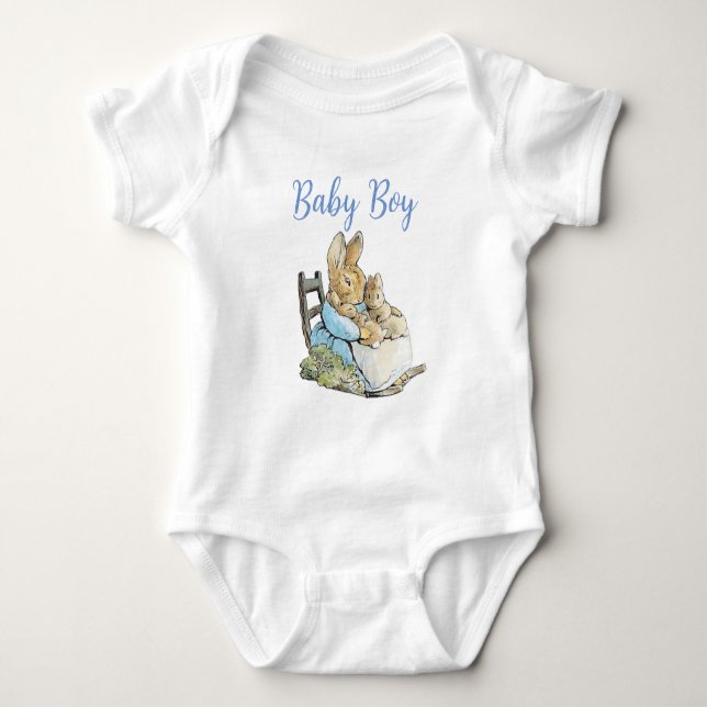 Body Para Bebé El clásico Peter the Rabbit Twins personalizado (Anverso)