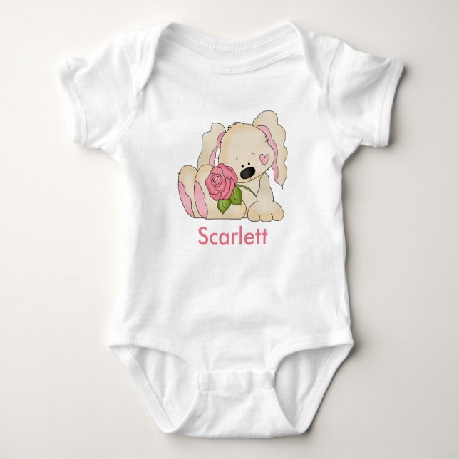 Body Para Bebé El conejito personalizado de Scarlett (Anverso)