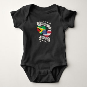 Body Para Bebé El corazón guyanés-americano marca Guyana América