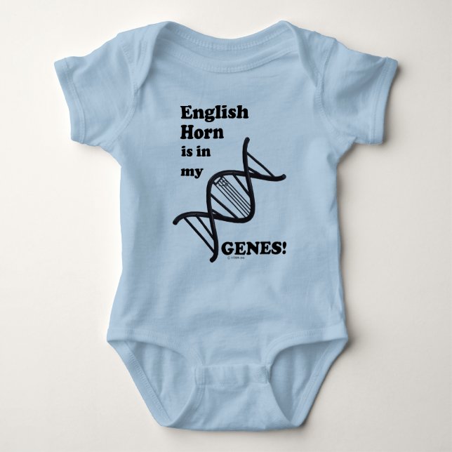 Body Para Bebé El Cuerno de Inglés Está En Mis Genes (Anverso)