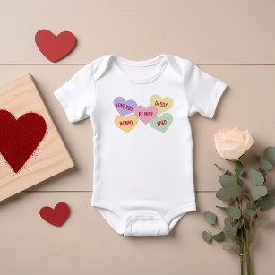 Body Para Bebé El día de San Valentín de Corazones de Conversació
