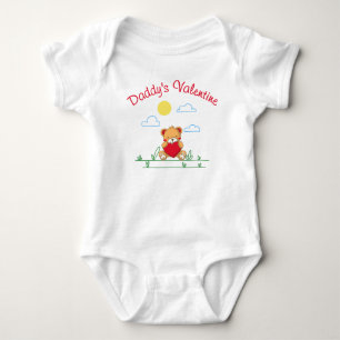 Body Para Bebé El Día de San Valentín de Papá - Osito de peluche 