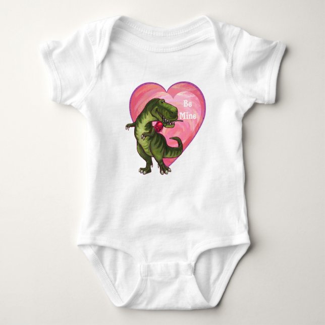 Body Para Bebé El día de San Valentín de Tyrannosaurus (Anverso)
