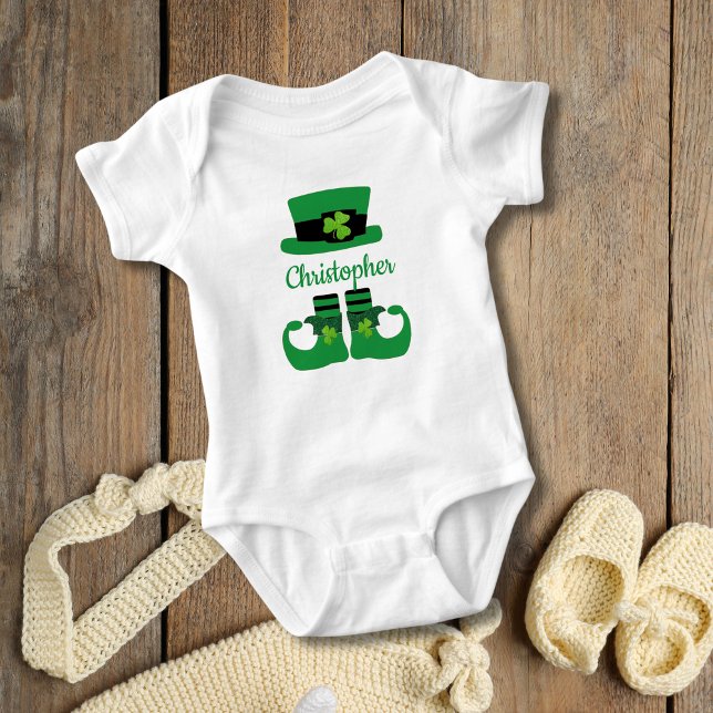 Body Para Bebé El Día Personalizado de San Patricio (Personalized St. Patrick's Day Baby Body Suit)