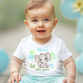 Body Para Bebé El elefante lindo colorido verano primer cumpleaño