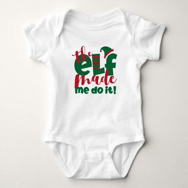 Body Para Bebé El Elf Me Hizo Hacerlo (Anverso)