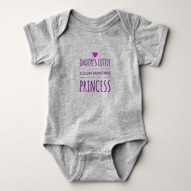 Body Para Bebé El equipo de la princesa de caza de peines de papá (Anverso)