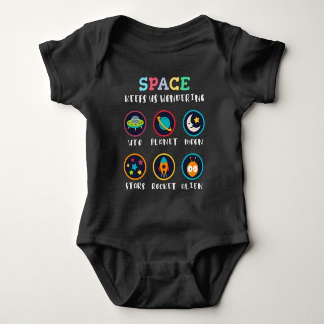 Body Para Bebé El espacio nos hace preguntarnos (Anverso)