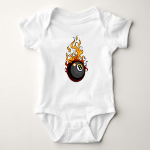 Body Para Bebé El flamear camiseta del niño de ocho billares de