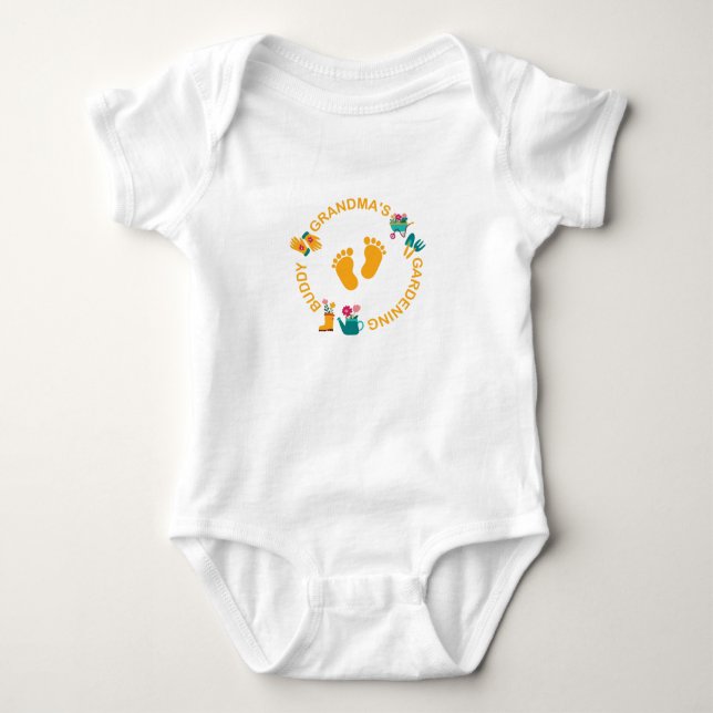 Body Para Bebé El futuro amigo de la abuela en el jardín (Anverso)