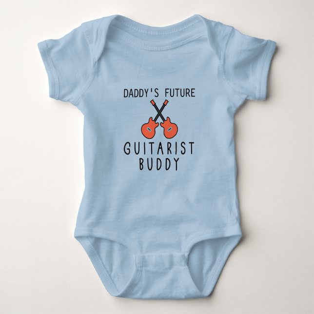 Body Para Bebé El futuro amigo guitarista de papá - Guitarista li (Anverso)