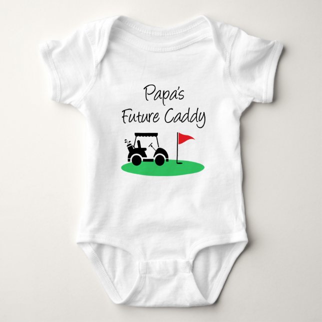 Body Para Bebé El futuro Caddy de papá (Anverso)