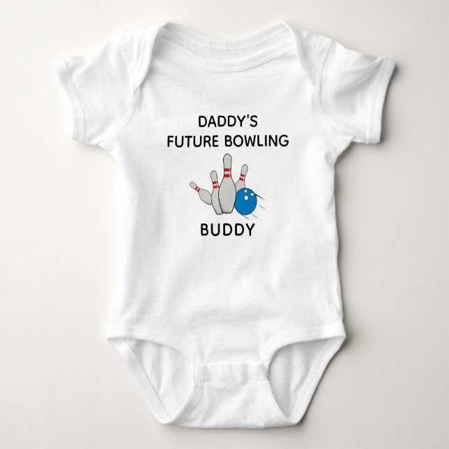 Body Para Bebé El futuro de papá de Bowling Buddy - Un buen bolic (Anverso)