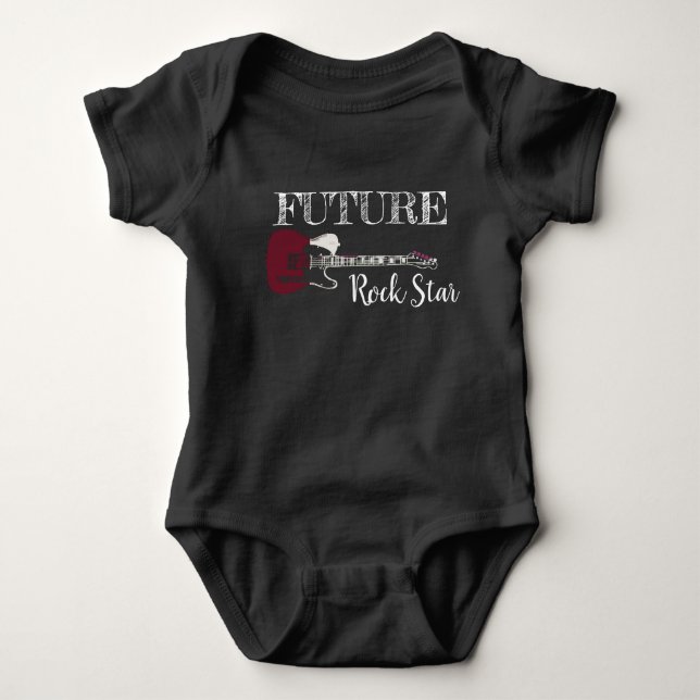 Body Para Bebé El futuro del rock y Roll Baby Bodysuit (Anverso)