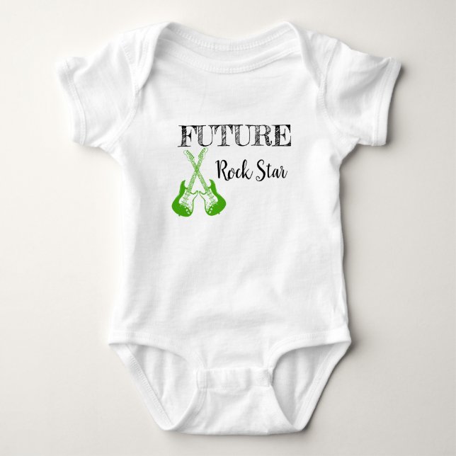 Body Para Bebé El futuro del rock y Roll Baby Bodysuit (Anverso)