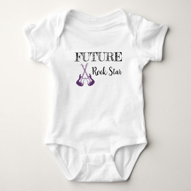 Body Para Bebé El futuro del rock y Roll Baby Bodysuit (Anverso)