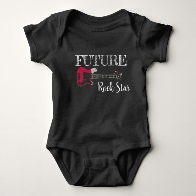Body Para Bebé El futuro del rock y Roll Baby Bodysuit (Anverso)