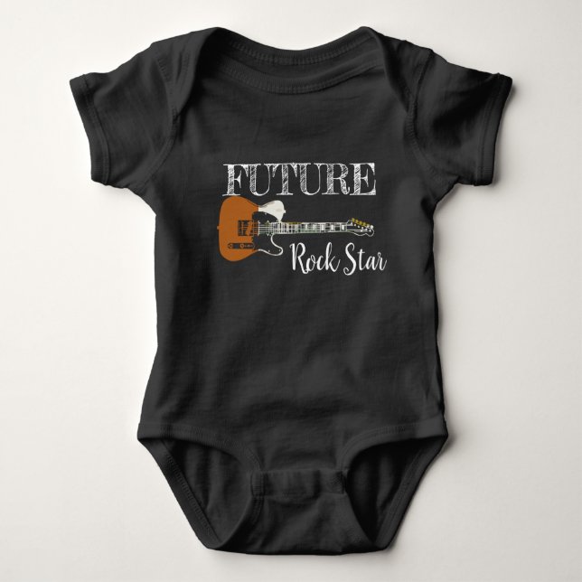 Body Para Bebé El futuro del rock y Roll Baby Bodysuit (Anverso)