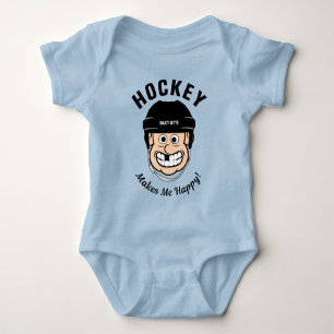 Body Para Bebé El hockey me hace feliz jugador de hockey Personal
