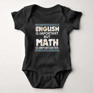 Body Para Bebé El inglés es importante pero la matemáticas es