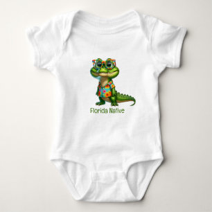 Body Para Bebé El lagarto en la camiseta tropical