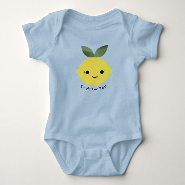 Body Para Bebé El limón Kawaii Zest (Anverso)