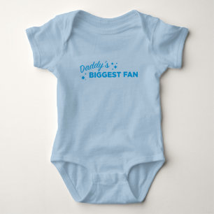 Body Para Bebé El mayor fanático de papá con texto azul   Cuto