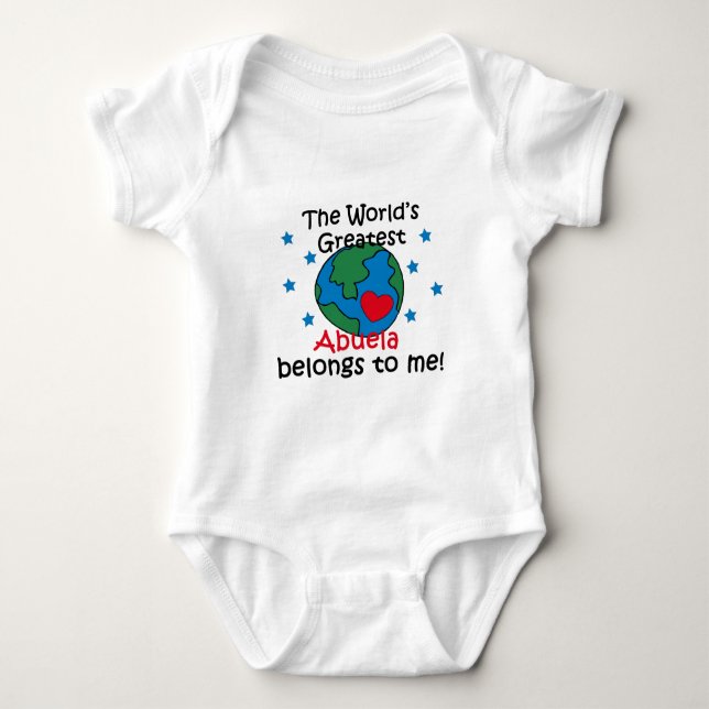 Body Para Bebé El mejor Abuela pertenece a mí (Anverso)