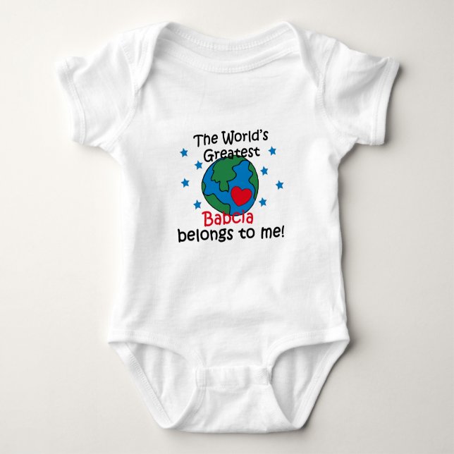 Body Para Bebé El mejor Babcia pertenece a mí (Anverso)