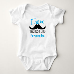 Body Para Bebé El mejor bigote de papá los padres día Personaliza