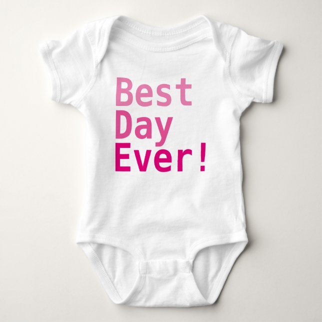 Body Para Bebé ¡El mejor día de la historia! Personalizado Baby J (Anverso)